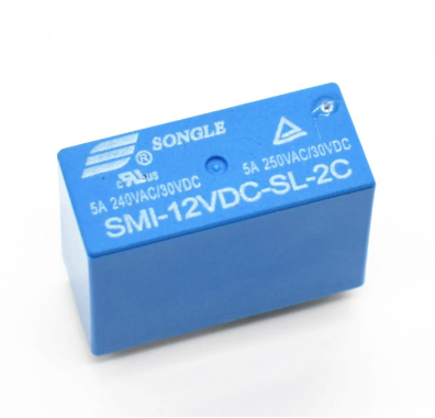 Реле питания SMI-12VDC-SL-2C, 12 В, 5 А, 8-контактное, В переменного тока/30 В постоянного тока, реле SONGLE для НА-450Е