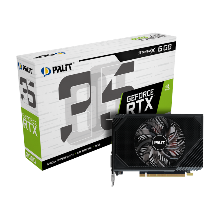 Видеокарта Palit GeForce RTX3050 STORMX (NE63050018JE-1070F), 6144 Мб (NE63050018JE-1070F)