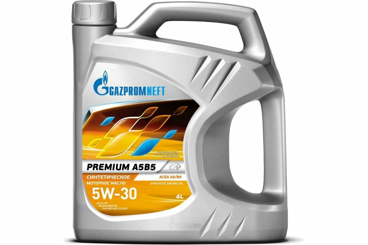 Синтетическое моторное масло Газпромнефть Premium A5B5 5W-30, 4 л, 1 шт.