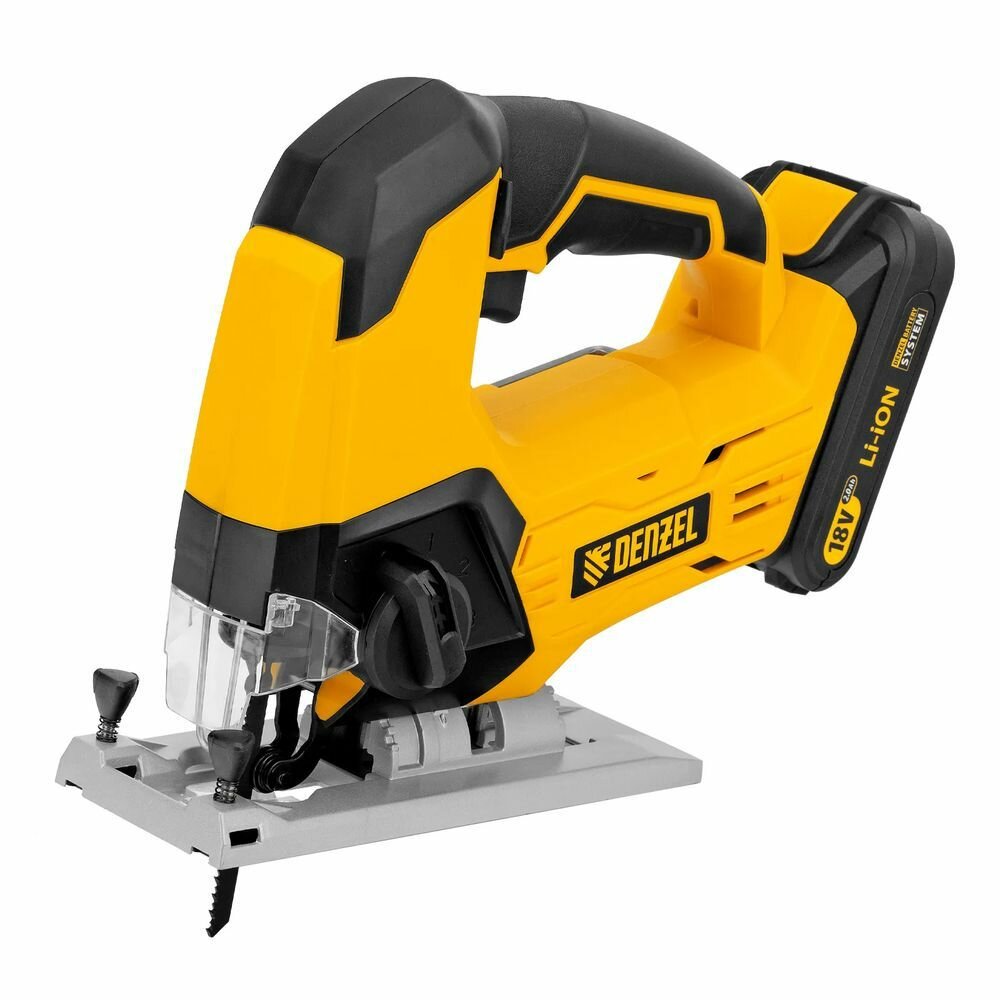 фото Лобзик аккумуляторный Denzel CJ-80 в комплекте с аккумулятором Li-Ion, 18В, 2 А/ч, з/у, 27201