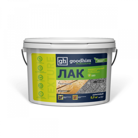 фото Лак универсальный полуглянцевый 0,9кг GOODHIM