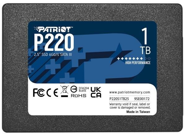 Твердотельный накопитель Patriot Memory P220 1 ТБ SATA P220S1TB25