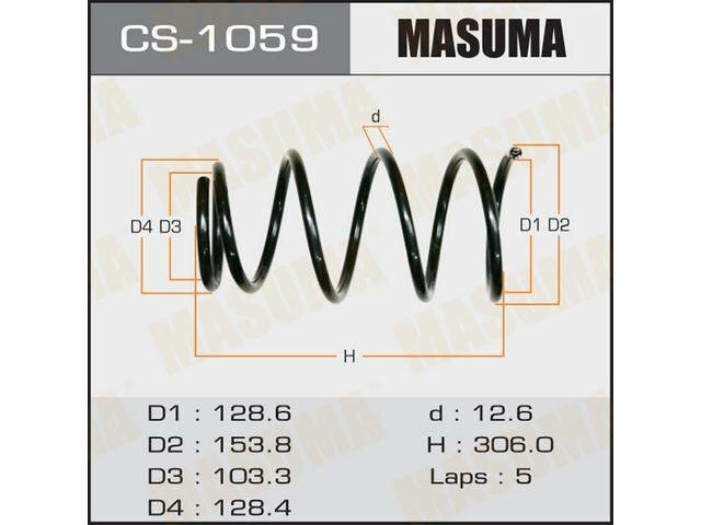 Пружина подвески MASUMA front PROBOX/ NCP50 CS1059