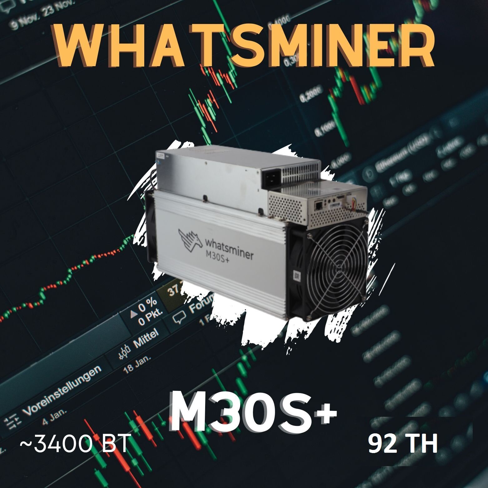 ASIC майнер Whatsminer M30S+ 92TH/s