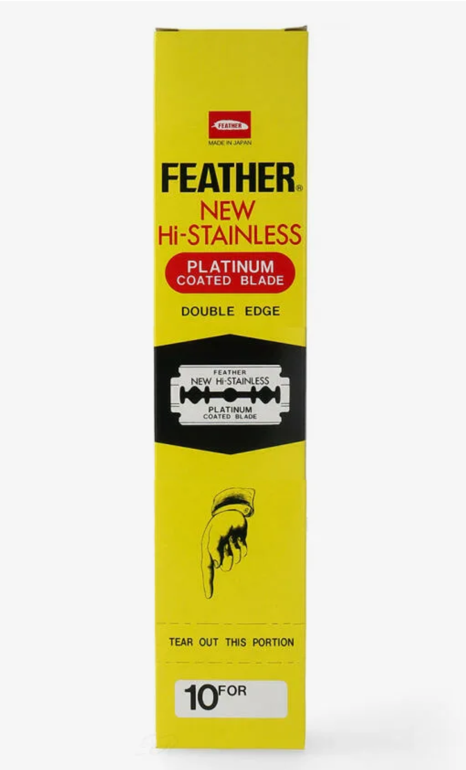 Лезвия Feather New Hi Stainless для Т-образных станков, 100 штук
