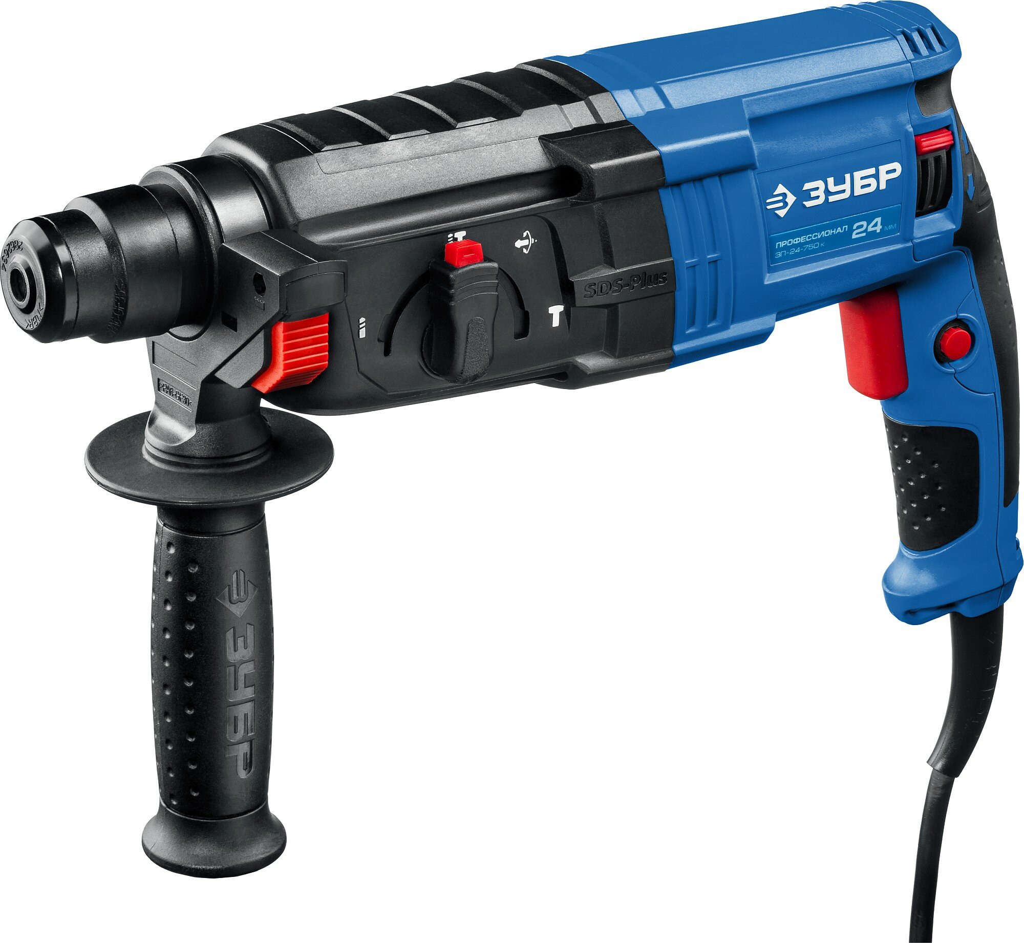 фото ЗУБР 24 мм, 750 Вт, перфоратор SDS Plus, Профессионал (ЗП-24-750 К)