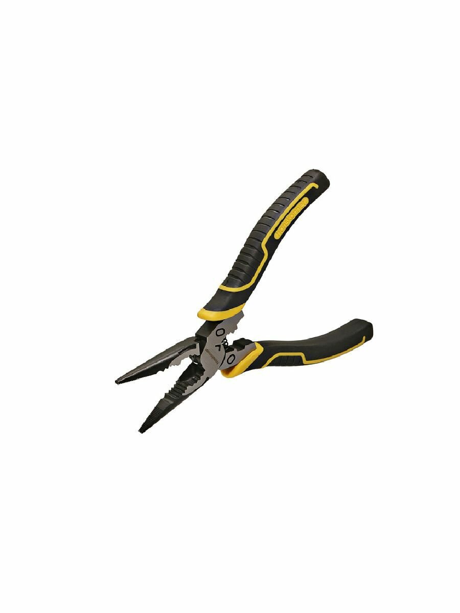 Hanskonner Длинногубцы 160мм. TPR рукоятки HK1020-02-3-160