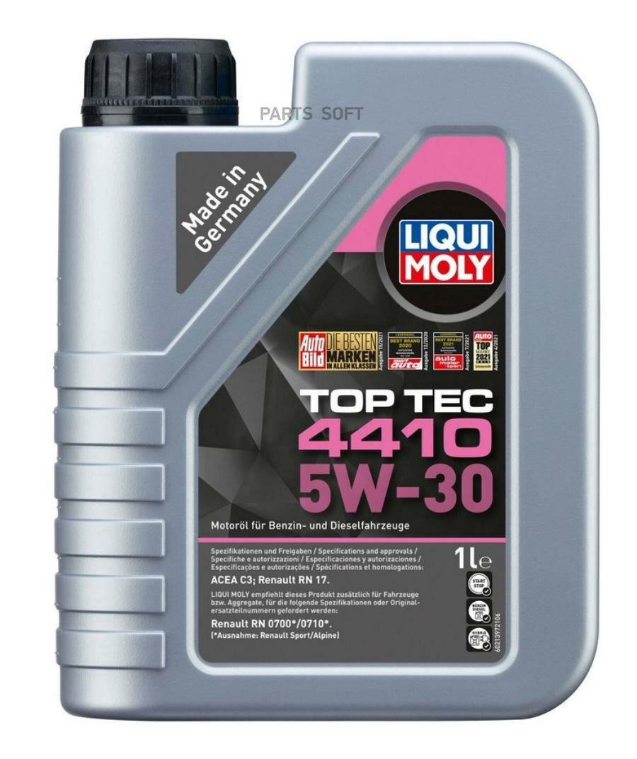 LIQUI MOLY 21402 НС-синт. мот.масло Top Tec 4410 5W-30 C3 (1л)