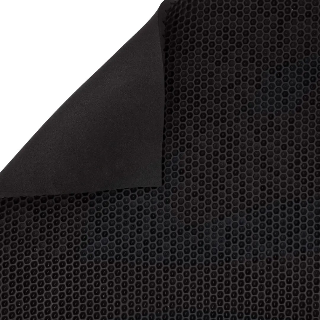 Коврик декоративный полипропилен Сота 64x120 см цвет черный - фотография № 3