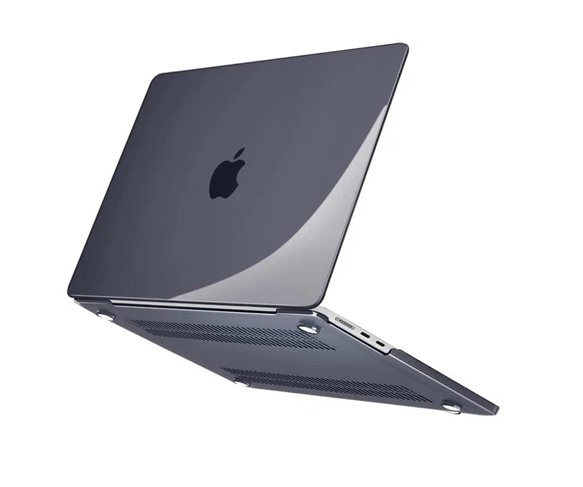 Чехол накладка для ноутбука Apple Macbook Air 13.6 дюймов М2 2022 A2681 черный прозрачный