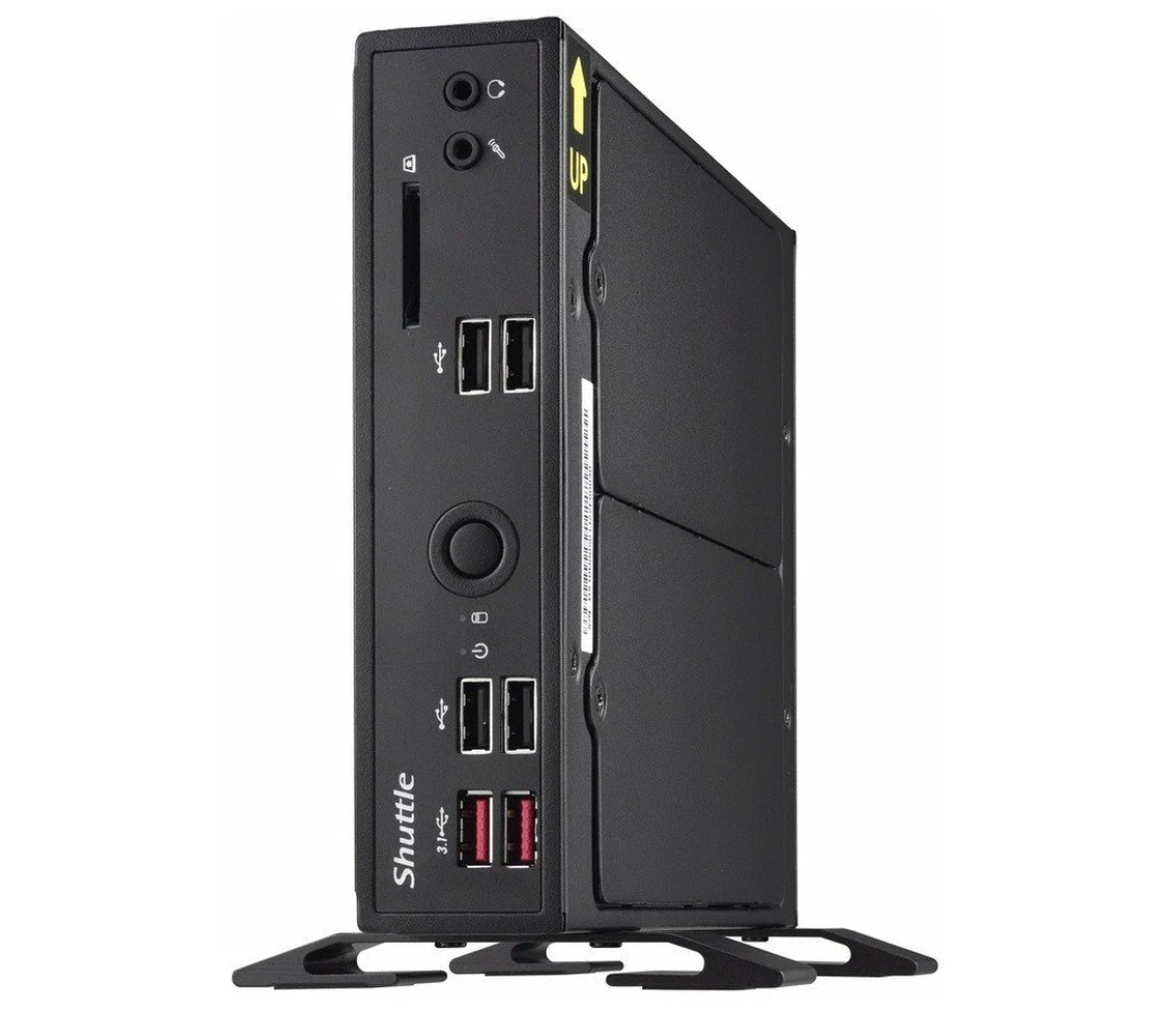 Платформа Shuttle XPC Slim (DS10U) Intel Celeron 4205U Intel UHD Graphics 610 ОС не установлена черный