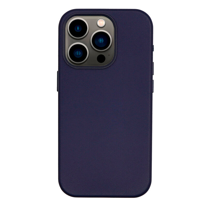Чехол-накладка для iPhone 15 Pro, экокожа, магнитный (MagSafe), без лого, X-CASE, темно-синий