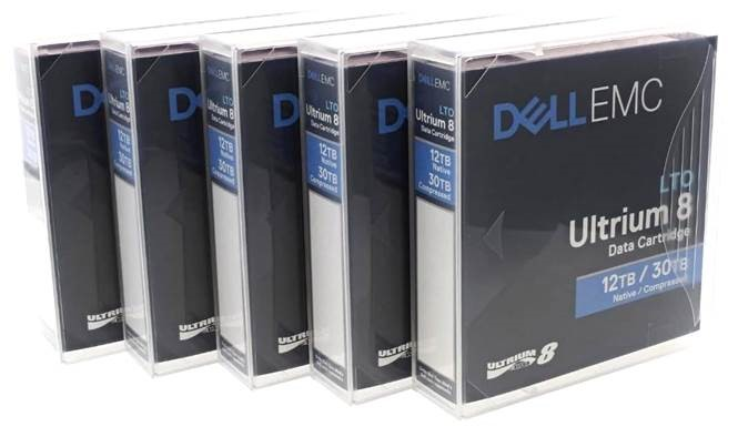 Комплект картриджей для ленточной библиотеки DELL LTO8 Tape Media 5 Pack Cust Kit (LTO8 Tape Media 5 Pack) (440-BBIQ)
