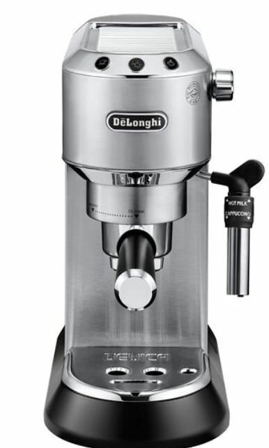 Кофеварка рожковая DELONGHI EC 685.M DEDICA STAINLESS STEEL ПИ - фотография № 1