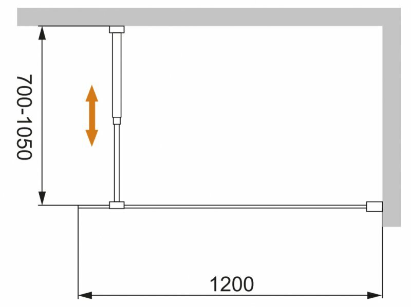 Душевая перегородка Cezares LIBERTA-L-1-120-120-C-Cr - фото №3