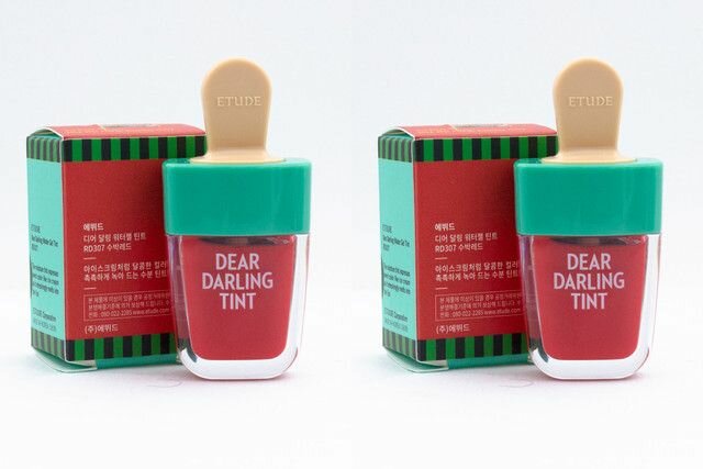 Etude House Увлажняющий гелевый тинт для губ, Dear Darling Water Gel Tint, RD307, 4.5 г, 2 шт/