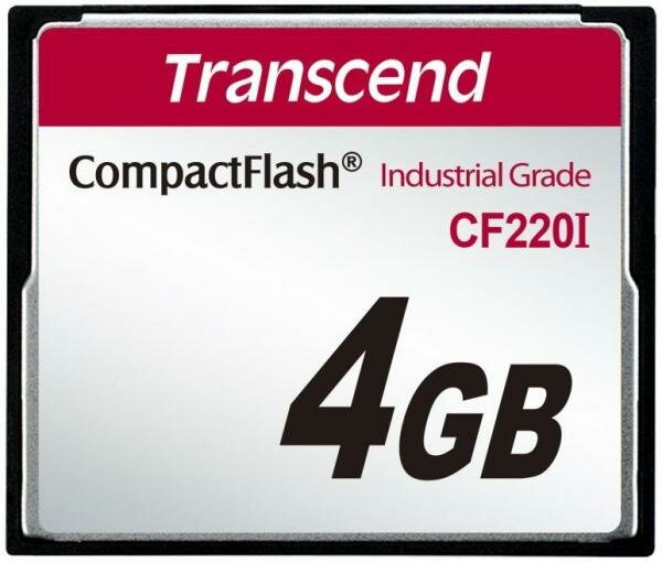 Промышленная карта памяти CompactFlash Transcend 220I, 4 Гб SLC, темп. режим от -40? до +85?