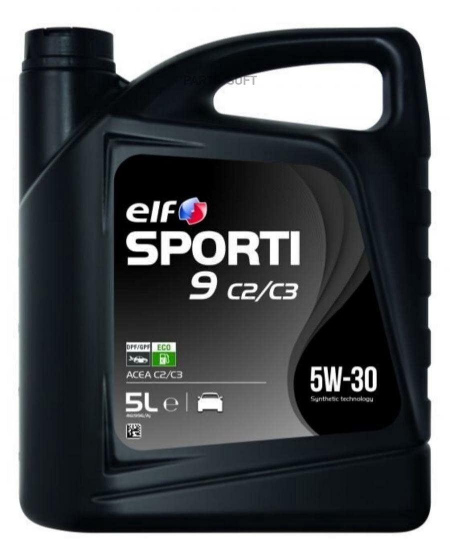 ELF 214253 ELF SPORTI 9 C2/C3 5W30, 5 л