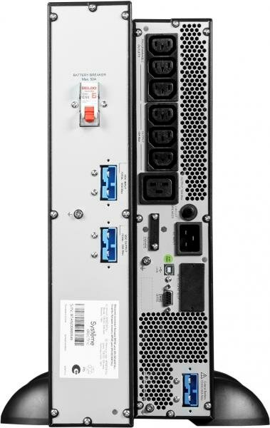 Источник бесперебойного питания Systeme Electriс Smart-Save Online SRV, 3000VA/2700W, On-Line, Extended-run, Rack 2U(Tower convertible), LCD, Out: 6xC13, 1xC19, SNMP Intelligent Slot, USB, RS-232 (SRV Systeme Electric - фото №10