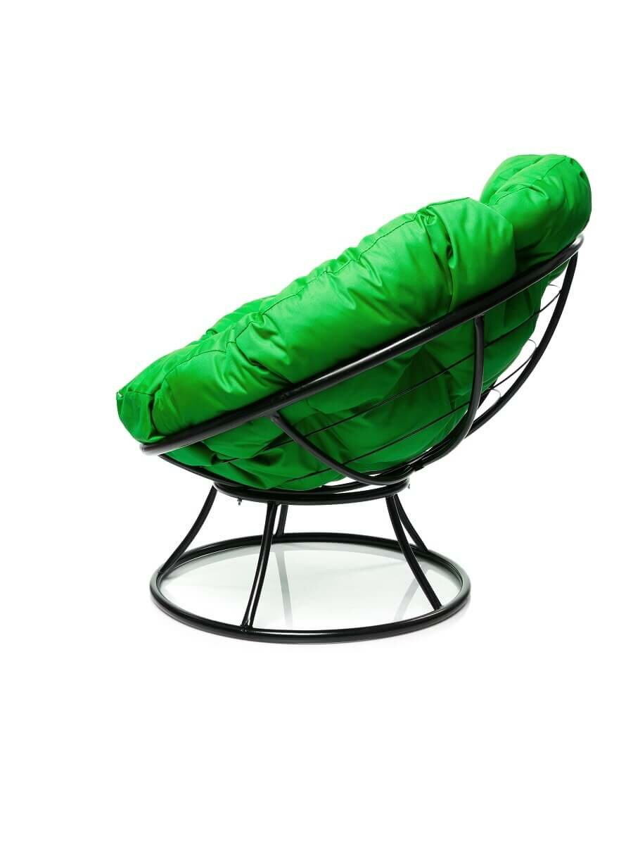 Кресло "Папасан" без ротанга чёрное / зеленая подушка M-Group - фотография № 3