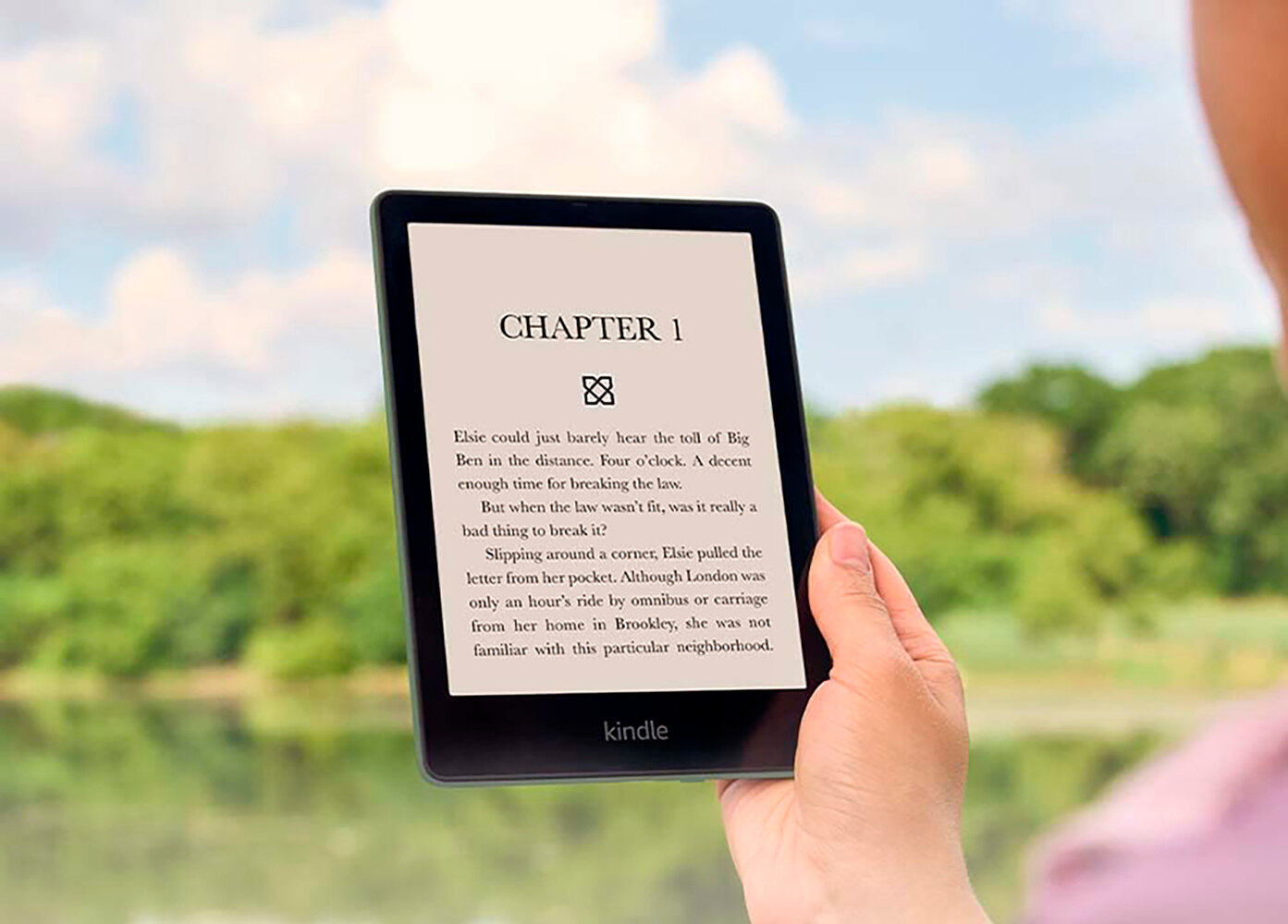 Электронная книга Amazon Kindle PaperWhite 2021 16Gb Ad-Supported Agave Green с обложкой ReaderONE PaperWhite 2021 Black
