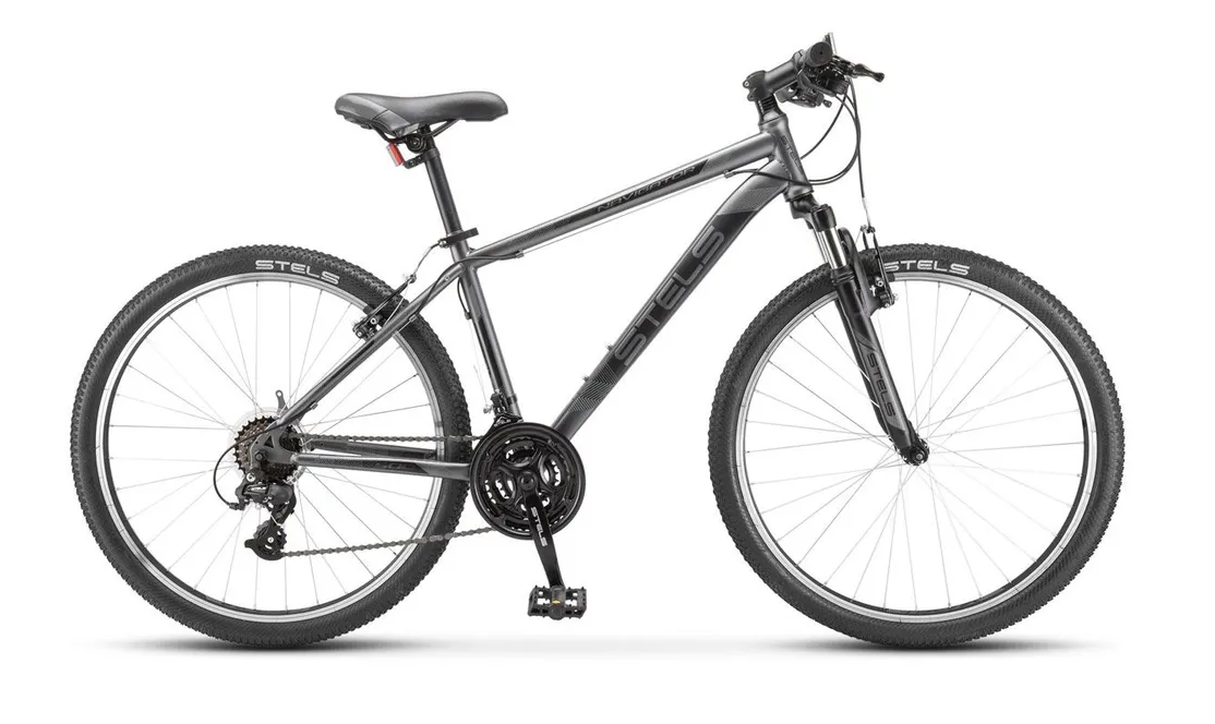 Велосипед STELS NAVIGATOR-500 V 26, колесо 26', рост 18', сезон 2023-2024, матово-серый