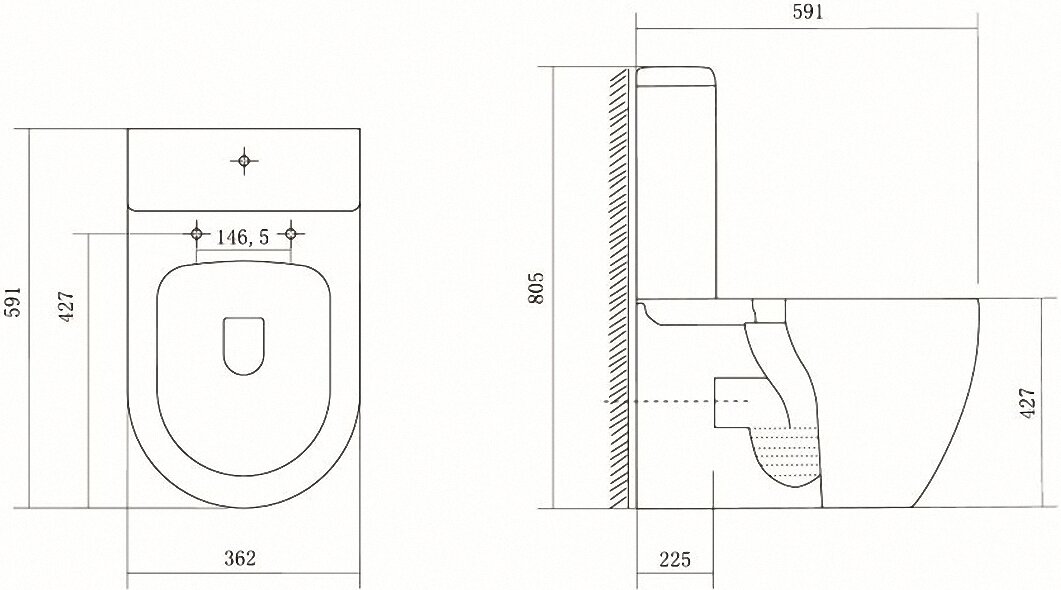 Унитаз-компакт Aquatek Оберон AQ1273S-00 с сиденьем Soft Close