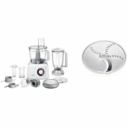 фото Компактный кухонный комбайн Bosch MultiTalent 8 MC812W501 и диск R sti MUZ45KP1, двусторонний диск