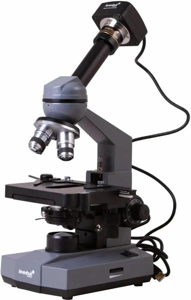 Микроскоп LEVENHUK D320L Plus, цифровой/биологический, 40-1600x, на 4 объектива, черный [73796]