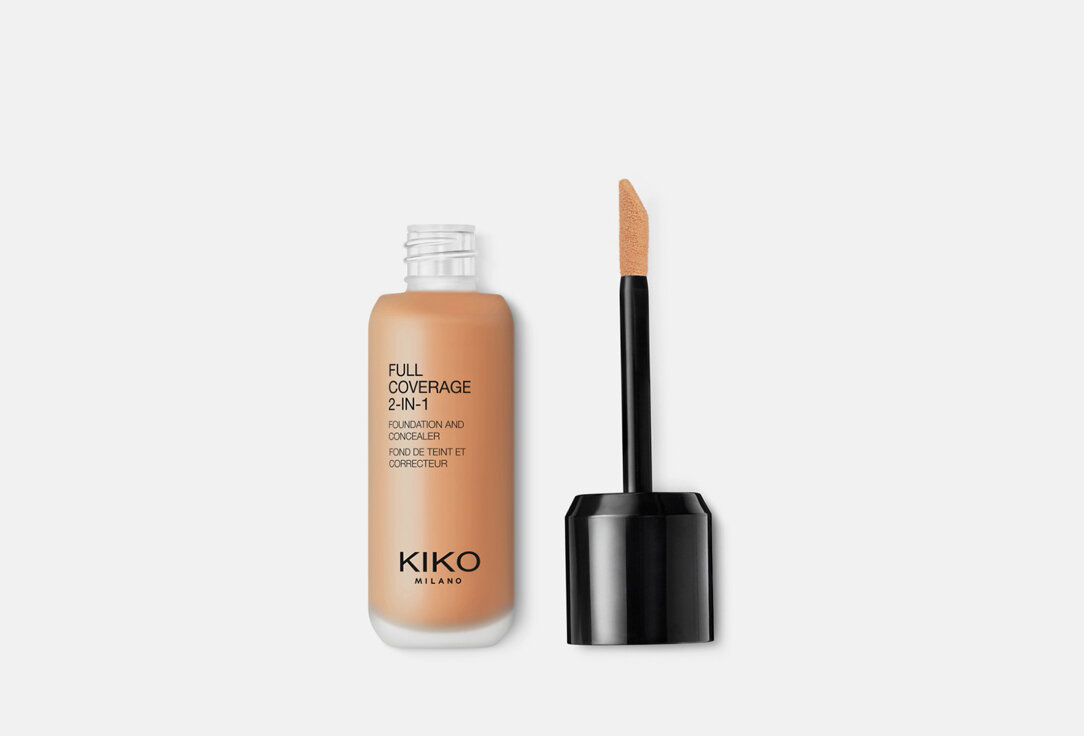 Тональная основа и корректор с высокой степенью покрытия KIKO MILANO, FULL COVERAGE 2-in-1 FOUNDATION & CONCEALER 25мл