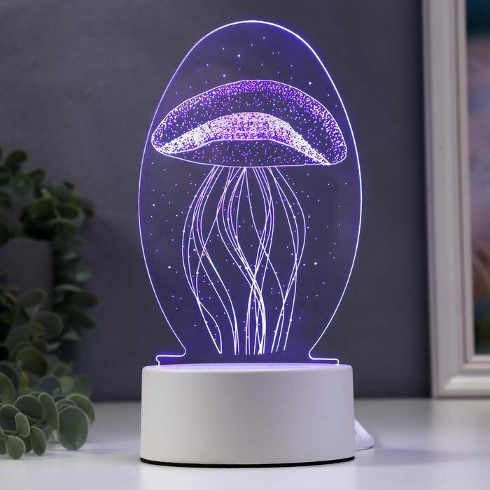 Светильник "Медуза" LED RGB от сети 9,5х10х21,5 см (комплект из 2 шт) - фотография № 1