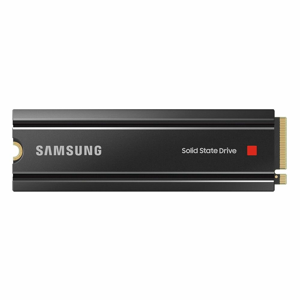 Samsung Твердотельный накопитель SSD Samsung 980 PRO Black M.2 2280 MZ-V8P2T0 2TB Client SSD PCIe Gen4x4 with NVMe, 7000/5100, IOPS 1000/1000K, MTBF 1.5M, 3D NAND TLC, 2048MB, 1200TBW, 0,33DWPD, Heat Sink, RTL (837690) MZ-V8P2T0