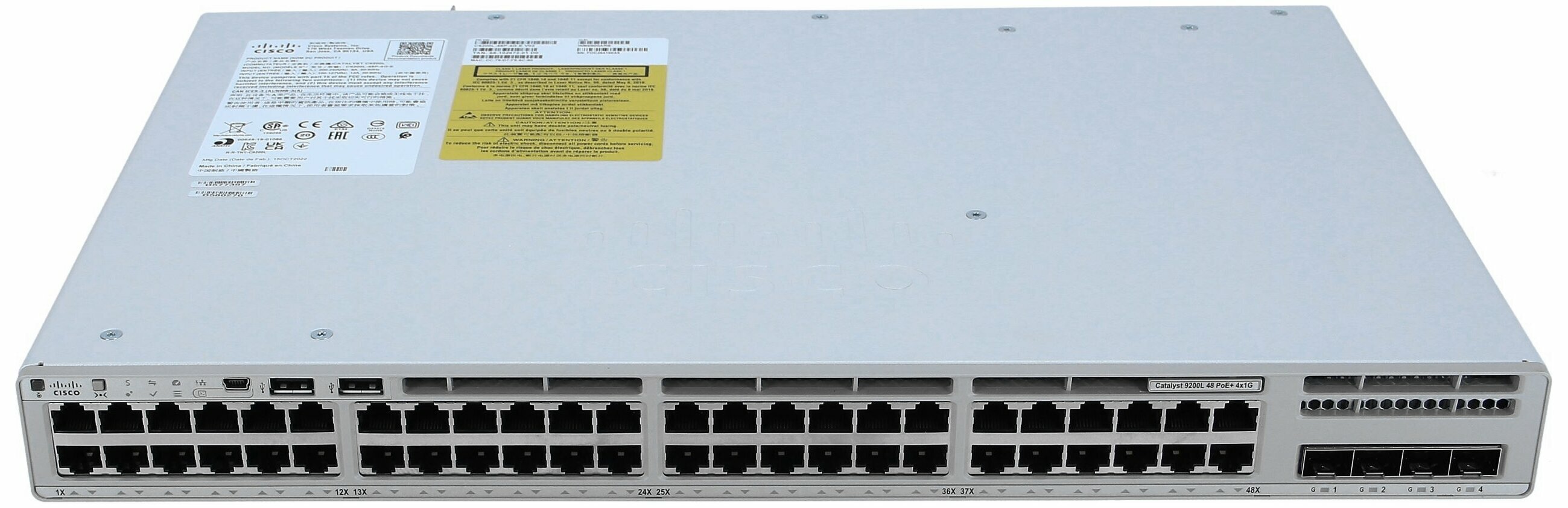 Коммутатор Cisco 9200 C9200L-48P-4G-E c9200l-48p-4g-e/PoE 740Вт./Управляемый Layer 3