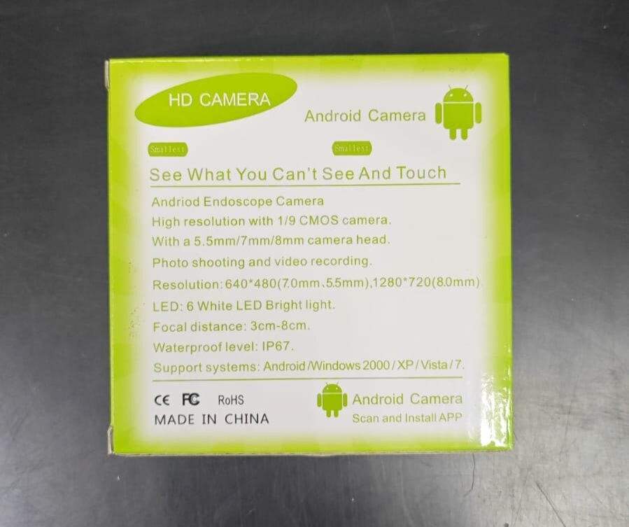 Эндоскоп AN-98B HD camera Android длина кабеля 35м диаметр камеры 7мм IP67