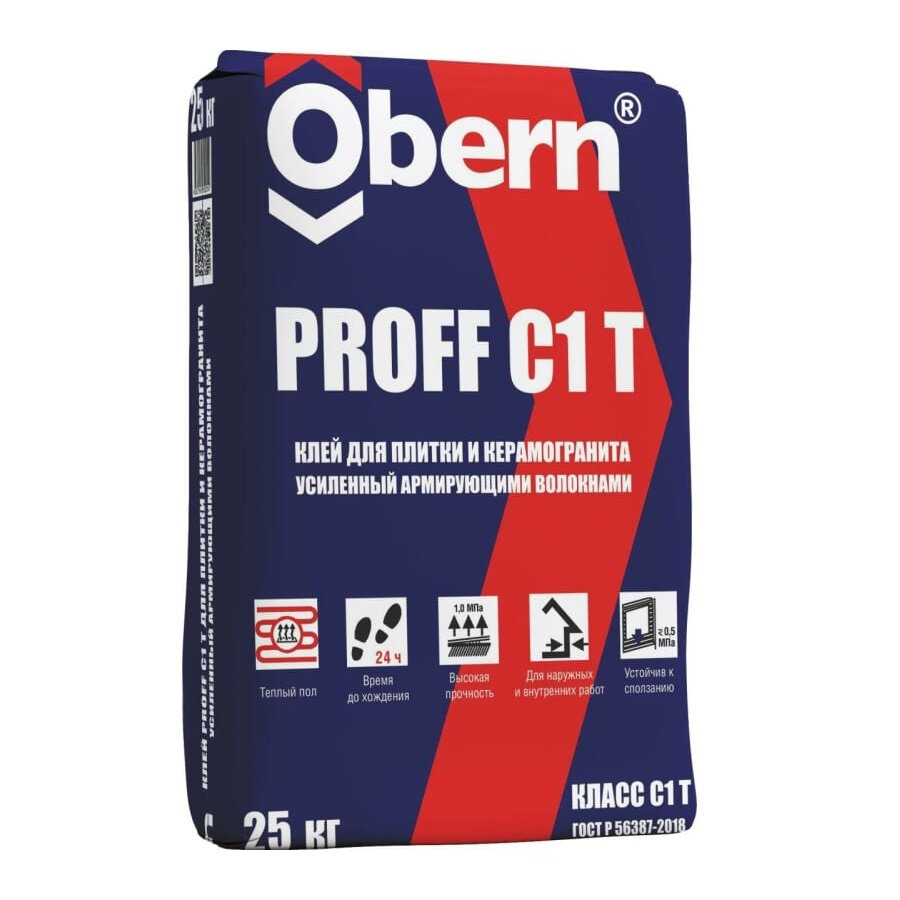 Клей плиточный усиленный PROFF C1 Т Obern 25кг