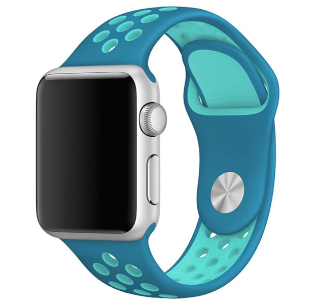 Ремешок для Apple Watch 38/40/41 mm Perforated Sport Band Light Blue/Turquoise