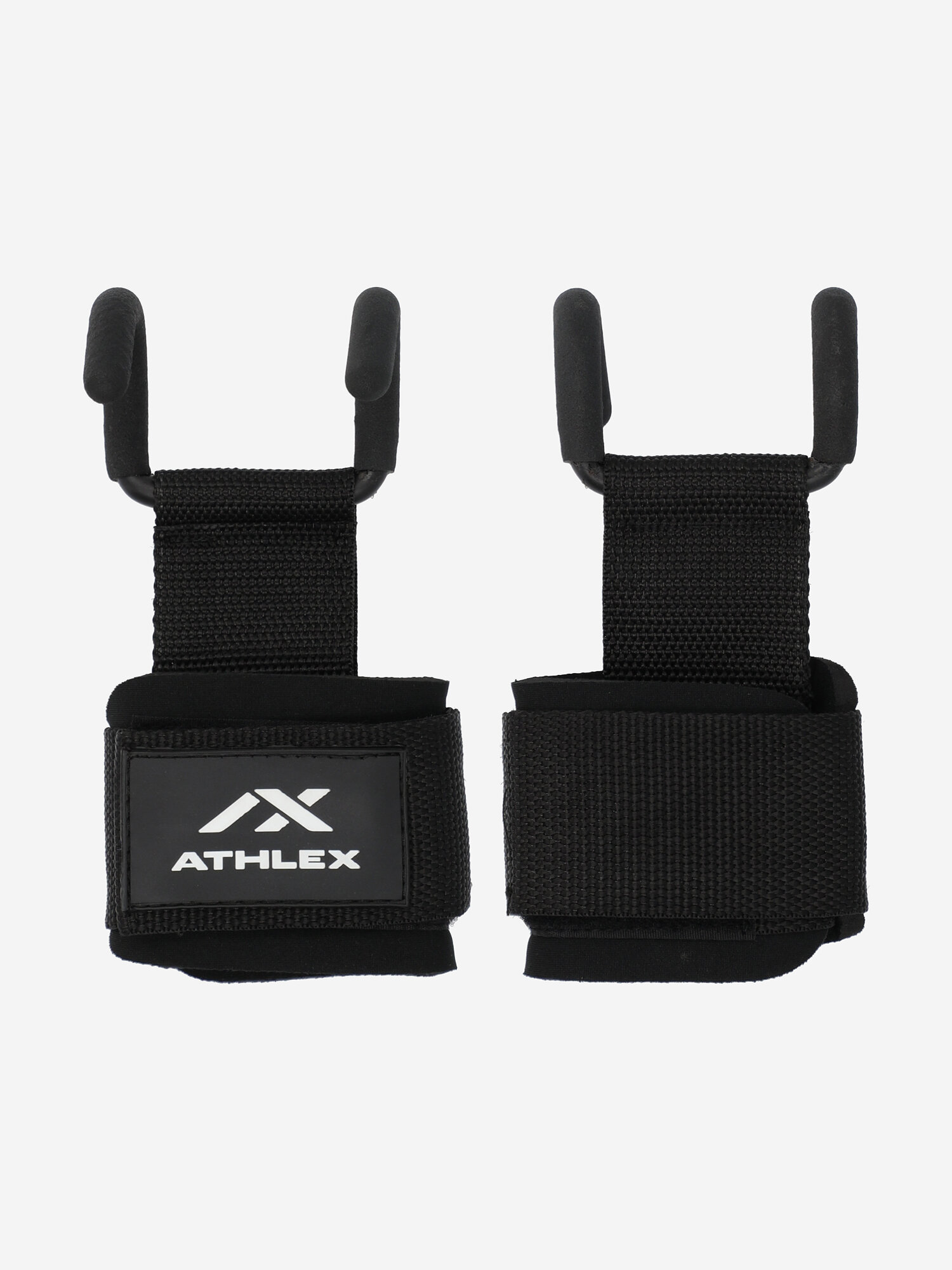 Крюки для турника и тяги Athlex черный; RUS: Б/р, Ориг: one size