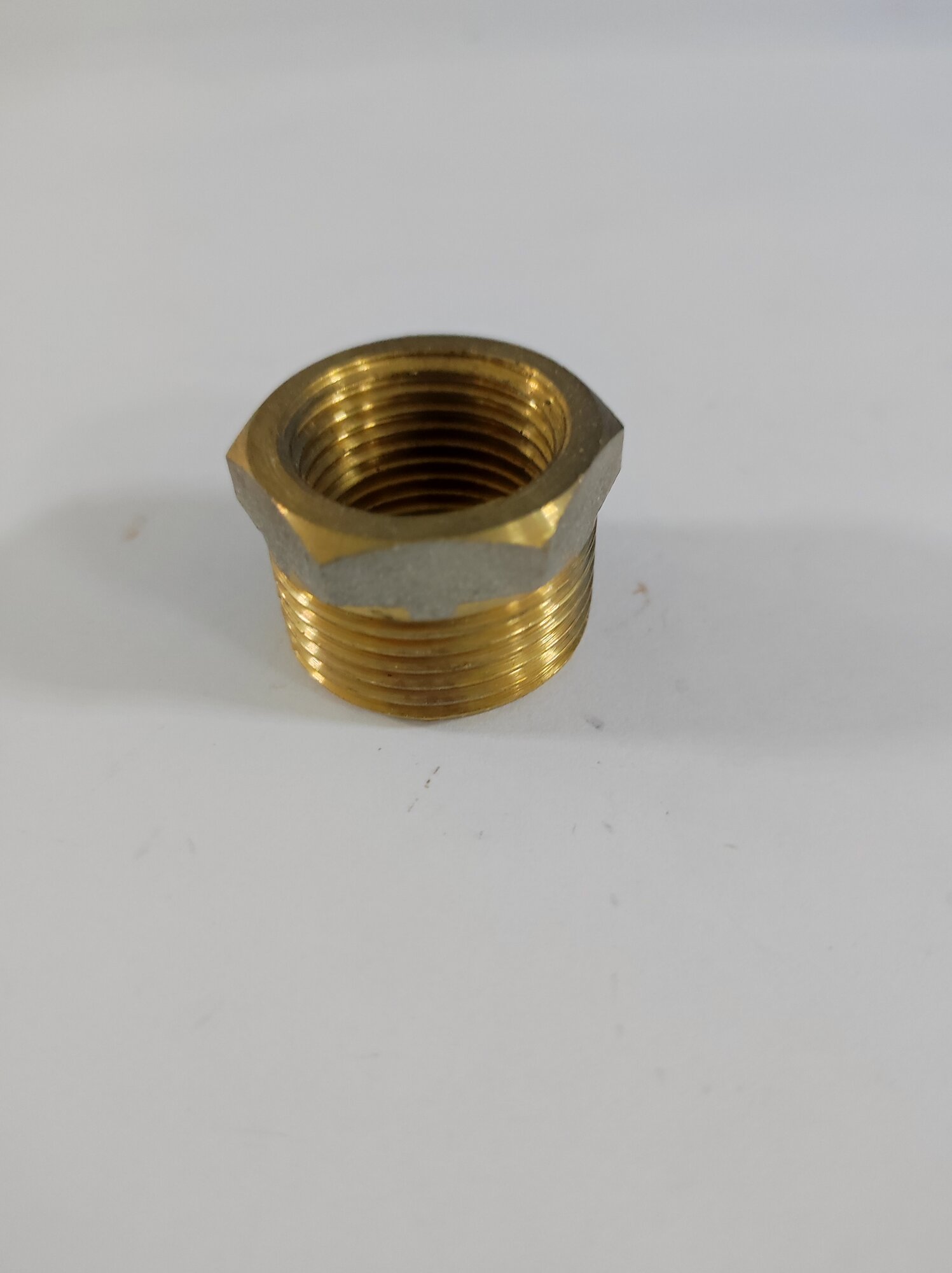 фото Футорка наружная/внутренняя 15x20мм, латунь/хром