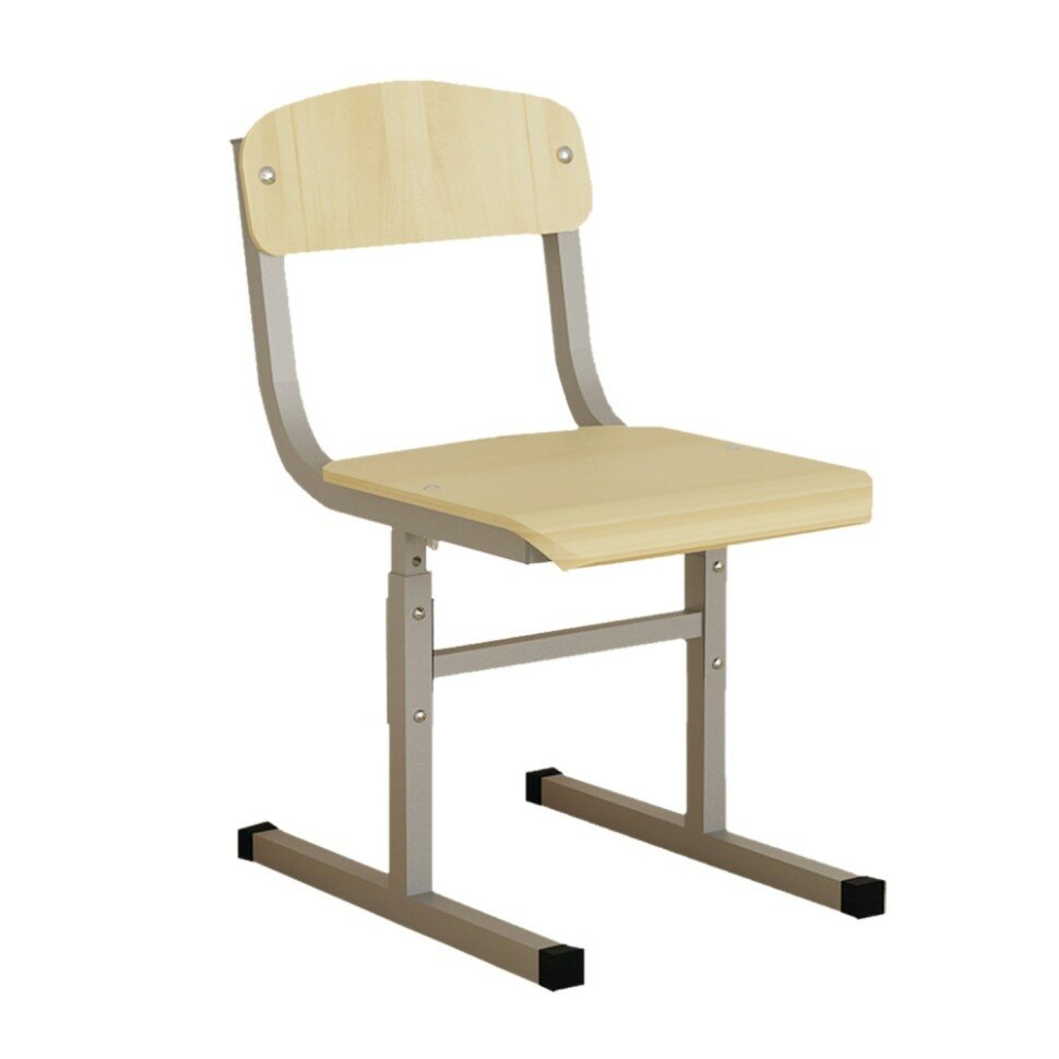 фото Стул ученический регулируемый, 340х430х585-665 мм, рост 2-4, серый каркас, Ш-508 (2-4) (530719)