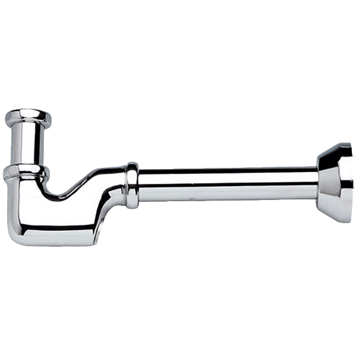 фото Сифон универсальный AZARIO литой, без выпуска, G 1 1/4 латунь, хром (AZ-110-CHR)