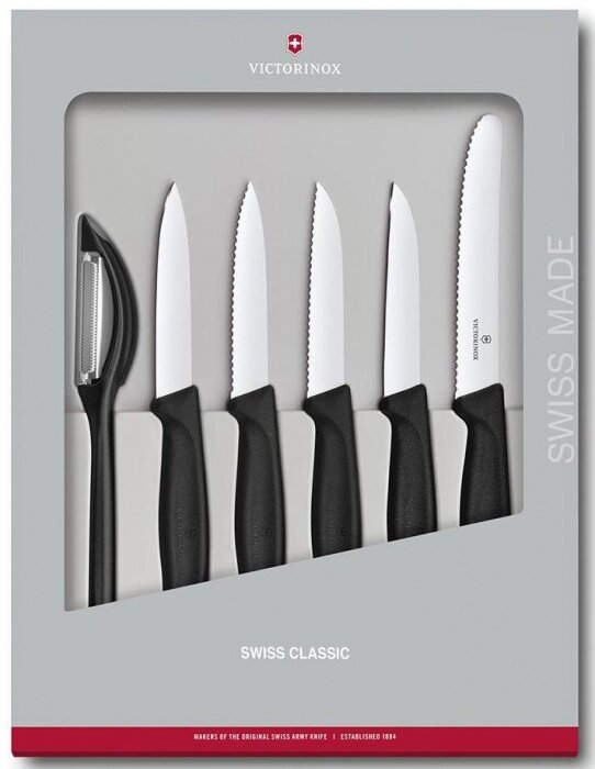 Victorinox Kitchen 6.7113.6G Набор ножей кухон. victorinox swiss classic kitchen (6.7113.6g) компл.:6шт черный подар.коробка