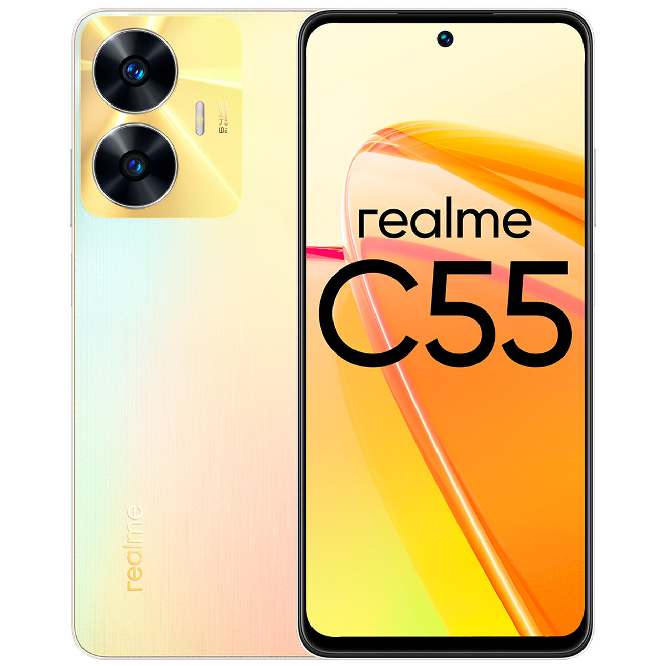 Смартфон realme C55 6/128 ГБ RU Dual nano SIM золотой