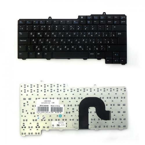 Клавиатура для ноутбука Dell Inspiron 1300, 120L, PP21L, B120, Latitude 120L Series. Г-образный Enter. Черная, без рамки. PN: 0UD418