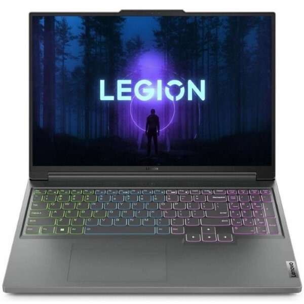 Ноутбук Lenovo Legion Slim 5 16IRH8 Core i7 13700H 16Gb SSD512Gb NVIDIA GeForce RTX4050 6Gb 16 IPS WUXGA (1920x1200) noOS grey WiFi BT Cam (82YA00DNLK