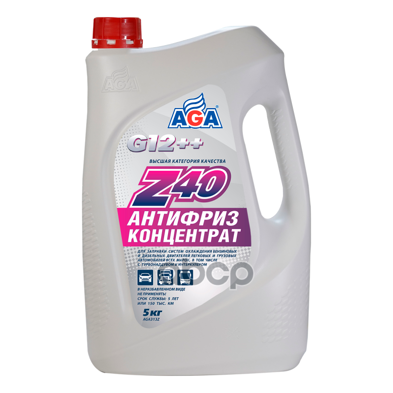 Антифриз концентрат AGA -Z40 (AGA313Z) красный -40°С 5л