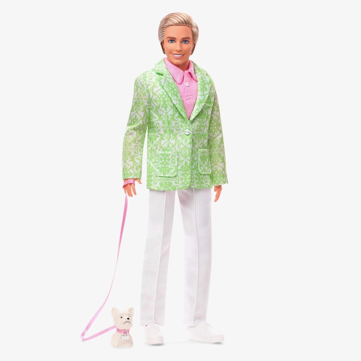 Кукла Barbie The Movie “Sugar’s Daddy” Ken in Pastel Suit With Dog (Барби Фильм Кен Шугар Дедди в Пастельном костюме с собачкой)