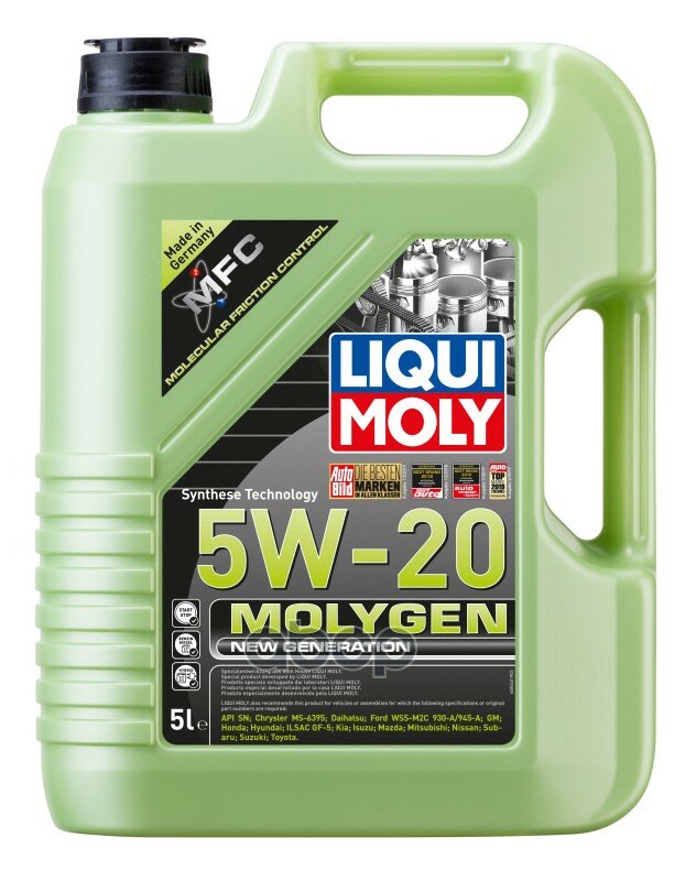 HC-синтетическое моторное масло LIQUI MOLY Molygen New Generation 5W-20