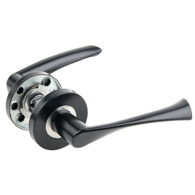 фото Ручка дверная зенит рф4.20 чёрный матовый