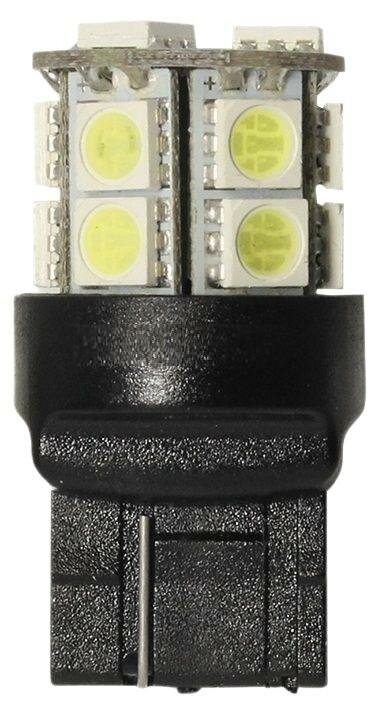 Светодиод12V T20 15SMD W3x16D WHITE Button Тип: светодиодная Тип лампы: W21W Цоколь: W3x16d Напряжение. В: 12 Мощность: 21W Количество в упаковке: 1 Цветовая температура. К: 5000 EAN-13: 4680498001572 Тип: лампы