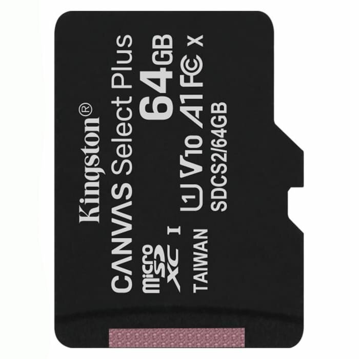 Карта памяти с адаптером 64GB microSD XC-I C10 Kingston с адаптером